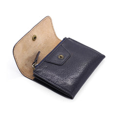 Leather Mens Front Pocket Wallet Card Wallets Slim Small Change Wallets for Men - iwalletsmen