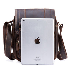 Cool Leather Vintage Mens Brown Small Side Bag Small Shoulder Bags For Men - iwalletsmen