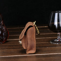 Cool Brown Leather Cigarette Case Belt Pouches BELT Cigarette Holder For Men - iwalletsmen