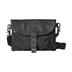 Cool Canvas Leather Mens Messenger Shoulder Bag Small Canvas Side Bag Courier Bags for Men - iwalletsmen