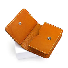 Cool Leather Mens Card Wallet Front Pocket Wallets Small Change Wallet for Men - iwalletsmen