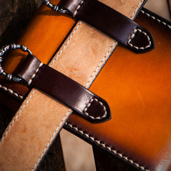 Handmade Biker Leather Belt Pouch Mens Cases Waist Bag Hip Pack Belt Bag Fanny Pack Bumbag for Men