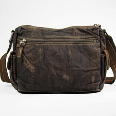 Cool Dark Green Denim Mens 10 inches Messenger Bags Jean Postman Bags Courier Bag For Men - iwalletsmen