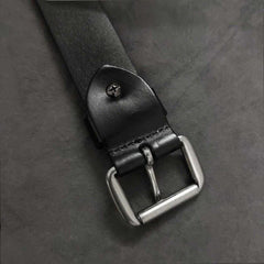 Badass Mens Leather Rock Punk Belt Motorcycle Belt Cool Rivet Leather Belt For Men - iwalletsmen