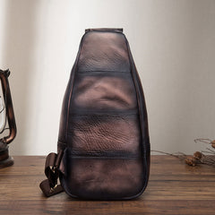 Cool Leather Chest Bag Sling Bag Sling Crossbody Bag Sling Travel Bags Sling Hiking Bag For Men - iwalletsmen