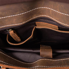 Handmade Leather Mens Cool Backpack Sling Bag Large Travel Bag Hiking Bag for men
