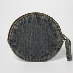 Blue Denim Mens Small Wallet billfold Wallet Keychain Wallet Coin Purse For Men - iwalletsmen
