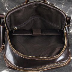 Oil Waxed Leather Mens 13inch Laptop Backpack School Backpack Travel Backpack for Men - iwalletsmen