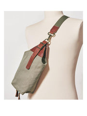 Cool Canvas Leather Mens Sling Pack Chest Bag Canvas Sling Backpack Sling Bag For Men - iwalletsmen