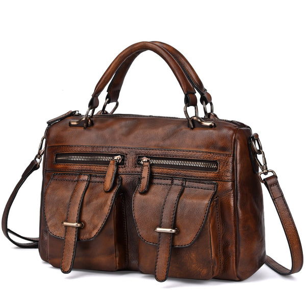 Vintage Leather Men's Small Messenger Bag Handbag Shoulder Bag For Men ...