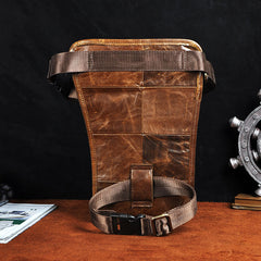 Cool Leather Drop Leg Bag Belt Pouches Mens Waist Bag Shoulder Bag for Men - iwalletsmen