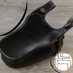 Leather Belt Pouch Mens Small Cases Waist Bag Hip Pack Belt Bag Fanny Pack Bumbag for Men