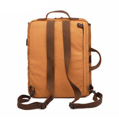 Waxed Canvas Leather Mens Cool Backpack Canvas Handbag Canvas Shoulder Bag for Men - iwalletsmen