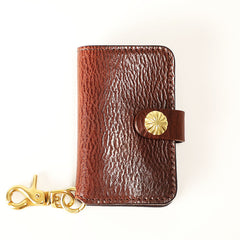 Handmade Black Leather Mens Cool Key Wallet Key Holder Brown Card Holder Car Key Case for Men - iwalletsmen