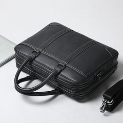 Handmade Leather Mens Cool Messenger Bag Work Bag Business Bag Briefcase Bag for men