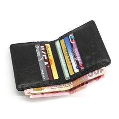 Leather Mens Front Pocket Wallet Small Wallet Slim Wallet Card Wallet for Men - iwalletsmen