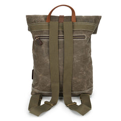 Waxed Canvas Mens Cool Backpacks Canvas Travel Backpack Canvas School Backpack for Men - iwalletsmen