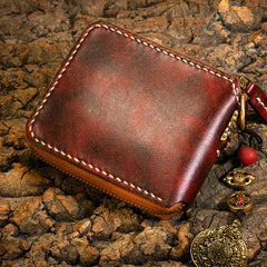Handmade Leather Mens Chain Biker Wallet Cool Leather Wallet Small Wallets for Men - iwalletsmen