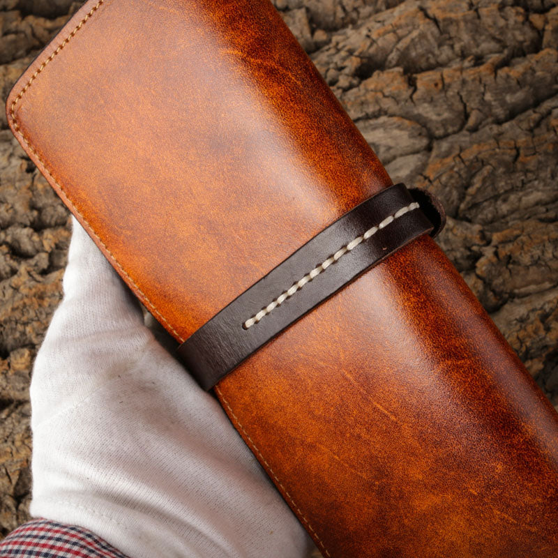 Handmade Leather Mens Clutch Wallet Cool Leather Wallet Long Phone Wal –  iwalletsmen