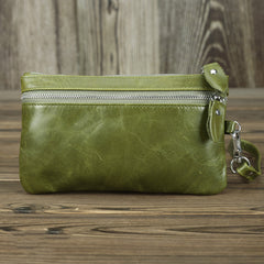 CASUAL MENS LEATHER SLIM ZIPPER CLUTCH WALLET PURSE BAG CLUTCH BAG CAR KEY CASE FOR MEN - iwalletsmen