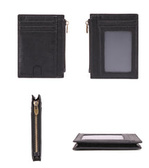 RFID Leather Mens Small Wallet Cardholder Wallet Front Pocket Wallets for Men - iwalletsmen