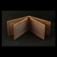 Handmade Leather Tooled Xiuhpohualli Calendar License Wallet Mens Card billfold Wallet Cool Leather Wallet Slim Wallet for Men