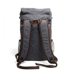 Cool Waxed Canvas Mens Hiking Backpacks Canvas Travel Backpack for Men - iwalletsmen