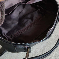Casual Black LEATHER MENS SMALL VERTICAL Postman BAG SIDE BAG Cool COURIER BAG MESSENGER BAG FOR MEN - iwalletsmen