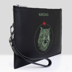 Handmade Leather Mens Clutch Cool Slim Wallet Zipper Clutch Wristlet Wallet for Men - iwalletsmen