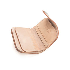 Handmade Beige Leather Mens billfold Biker Wallet Bifold Small Biker Wallet For Men - iwalletsmen