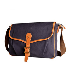 Casual Canvas Leather Mens Side Bag Side Bag Small Messenger Bags Casual Courier Bags for Men - iwalletsmen