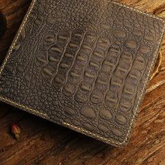 Handmade Leather Alligator Pattern Mens Cool Travel Long Wallet Card Holder Card Slim Clutch Wallets for Men
