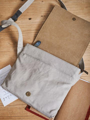 Canvas Leather Mens Small Navy Side Bag Canvas Square Messenger Bags Canvas Travel Courier Bags for Men - iwalletsmen