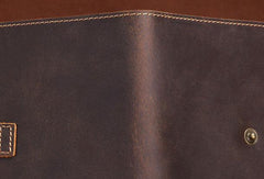 Handmade Mens Leather Small Slim Passport Wallet Vintage Bifold Long Wallet For Men - iwalletsmen