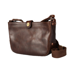 Casual Tan Leather Mens 8 inches Postman Bag Side Bag Brown Leather Messenger Bags Courier Bag For Men - iwalletsmen