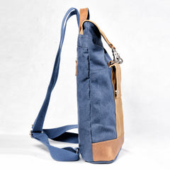 Cool Canvas Leather Mens Womens British 14'' Style College Computer Backpack Travel Backpack for Men - iwalletsmen