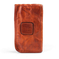 Cool Leather Mens Brown Long Chain Wallet Black Wristlet Wallet Black Clutch Wallet for Men - iwalletsmen