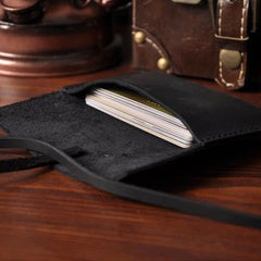 Handmade Mens Cool billfold Leather Wallet Men Small Card Slim Wallets Bifold for Men - iwalletsmen