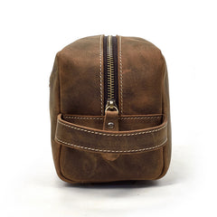 Portable Vintage Mens Leather Zipper Clutch Purse Bag Clutch Bag For Men - iwalletsmen