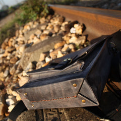 Cool Handmade Leather Mens Backpack Travel Backpack Messenger Bag for men - iwalletsmen