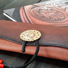 Handmade Leather Mens Clutch Wallet Cool Wallet Long Wallets for Men Women
