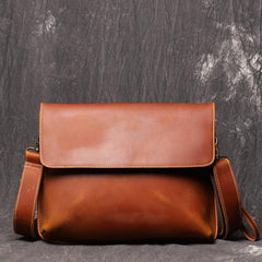 Vintage Black LEATHER MENS Ipad Courier Bag SIDE BAG Casual Brown MESSENGER BAG FOR MEN - iwalletsmen