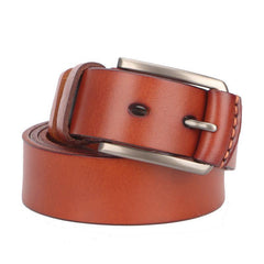 Cool Handmade Buckle Black Leather Mens Belt Dark Brown Leather Belts for Men - iwalletsmen