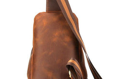 Cool Leather Chest Bag Sling Bag Sling Crossbody Bag Sling Travel Bag Sling Hiking Bag For Men - iwalletsmen