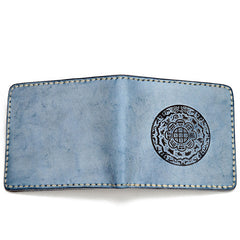 Handmade Leather Tooled Mens billfold Wallet Cool Leather Wallet Slim Wallet for Men