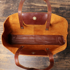 Vintage Mens Womens Leather Large Brown Tote Handbag Shoulder Tote Purse Tote Messenger Bag For Men - iwalletsmen