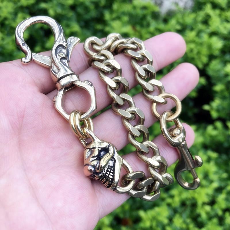 Biker Skull Solid Brass Wallet Chain – 23