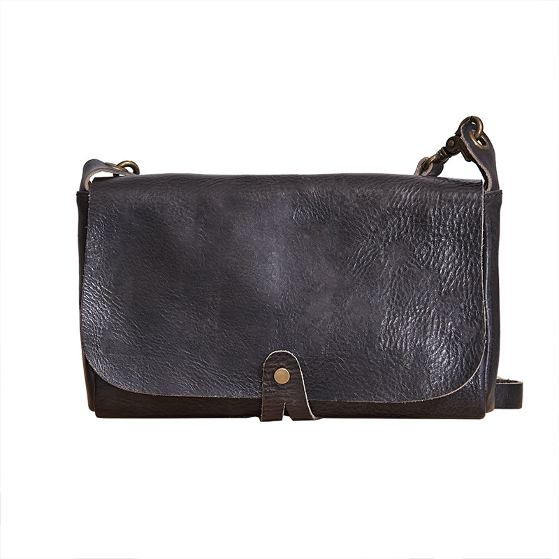 Cool Leather Mens Small Side Bag Leather Courier Bags Messenger Bags Side Bag for Men - iwalletsmen