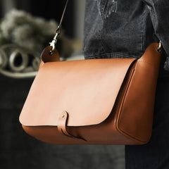 Handmade Leather Mens Cool Shoulder Bag Messenger Bag Chest Bag Bike Bag Cycling Bag for men