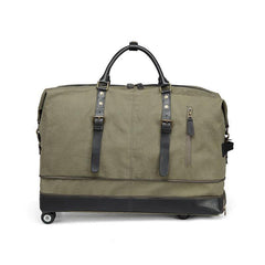 Army Green Canvas Mens Travel Bag Weekender Bag Business Hand Bag Large Travel Bag for Men - iwalletsmen